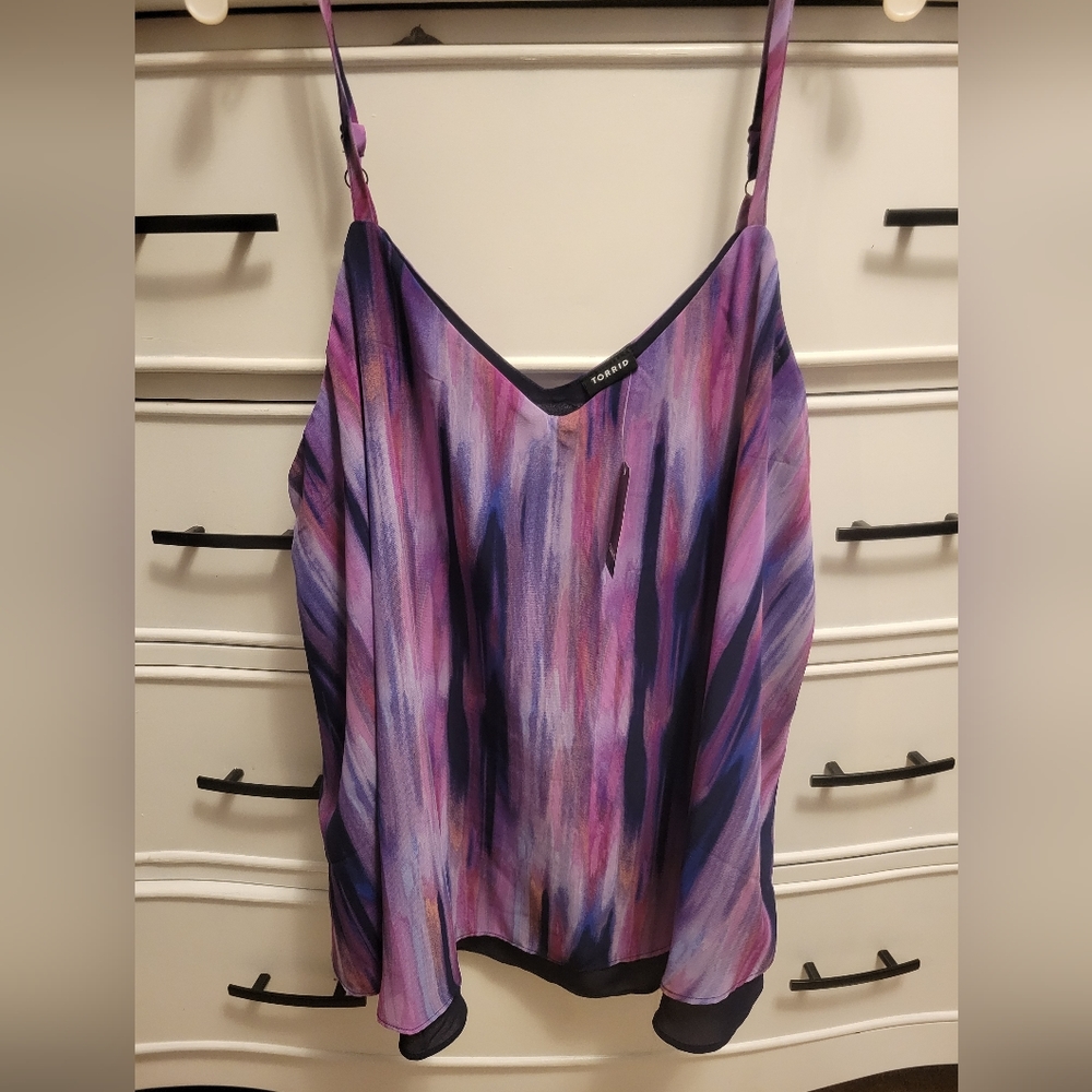 Torrid chiffon purple blouse NWT